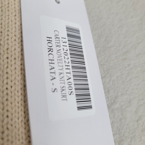 Reformation Carter Novelty Knit Skirt in Horchata size S NWT - Picture 8 of 11